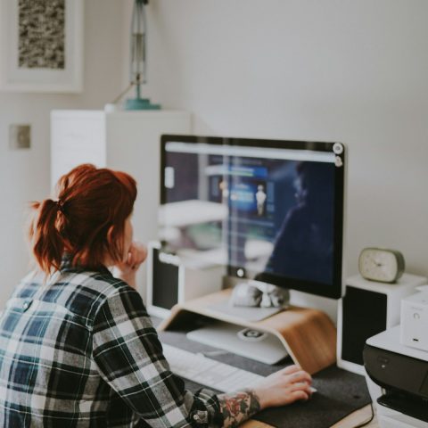 woman browsing on the internet